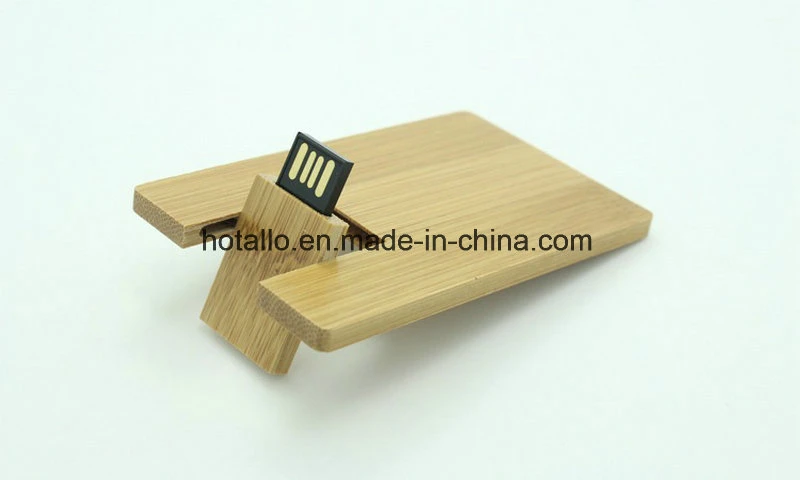 Wooden Card USB Flash Memory Drive Grade a Memory Chips Full Capacity