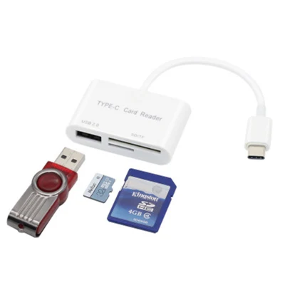Lecteur de carte SD USB C 3 en 1 Adaptateur de carte mémoire pour appareil photo USB pour nouvel iPad PRO Mac Chromebook X