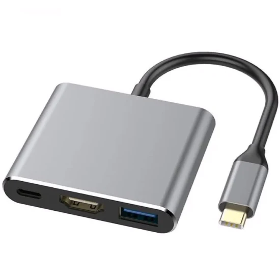 Extenseur USB-C vers HDMI + USB3.0 * 2 + Pd + Lecteur de carte SD / TF Adaptateur multifonction